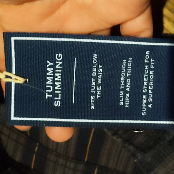 Charter Club, new tummy slimming straight leg black and brown pant, 8P, NWT - Picture 7 of 9